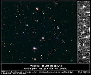 Hubble Pinpoints Furthest Protocluster of Galaxies Ever Seen