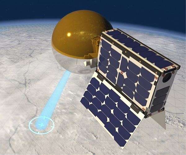 Student-built satellite uses 'beach ball' for an antenna