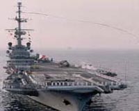 Toxic French warship docks in England for dismantling