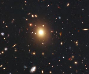 Monster galaxy may have been stirred up by black-hole mischief