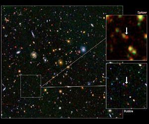 NASA Telescopes Help Find Rare Galaxy at Dawn of Time