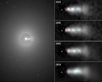 Hubble sees shock collision inside black hole jet