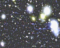 Galaxy Ramming Through Space Creates Fireballs