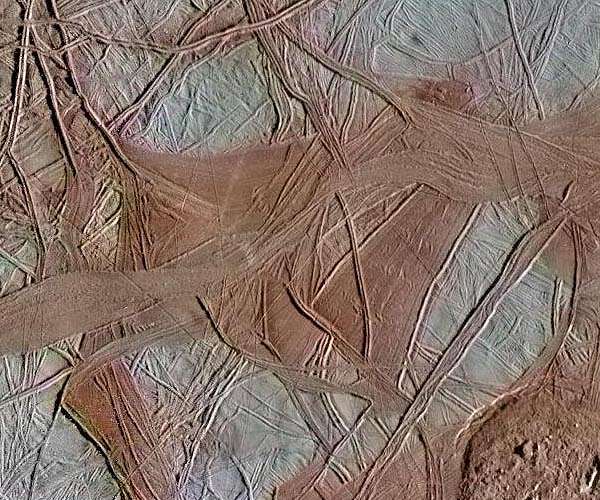 Surface of Jupiter's moon Europa churned by small impacts