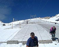 Blankets cover Swiss glacier in vain effort to halt icemelt