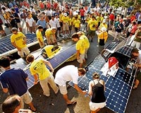Japanese solar car leads race Down Under