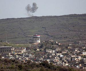 Fighting on Golan as Obama in Israel