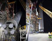 NASA prepares for green run testing, practices lifting SLS Core Stage