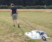 Penetrating the soil's surface with radar