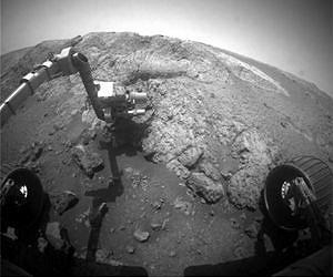 Opportunity Rover Robotic Arm Within Reach of Rock Outcrop