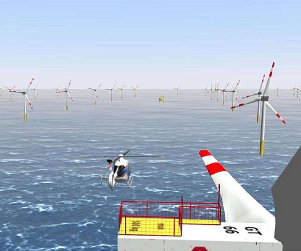 Transport drones for offshore wind farms