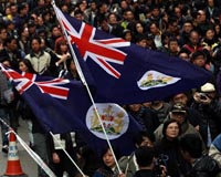 Flagging patience: colonial emblems divide opinion at Hong Kong protests