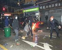 Tear gas, Molotovs and brawls mark 99th day of Hong Kong protests