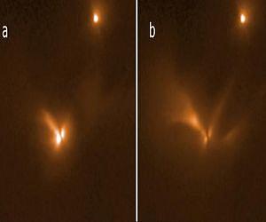 International Team Observe 'Hungry Twin' Stars Gobbling Their First Meals
