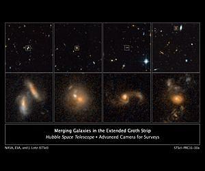 Astronomers pin down galaxy collision rates by comparing Hubble images to supercomputer simulations