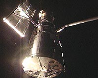 Shuttle crew over the moon at Hubble success