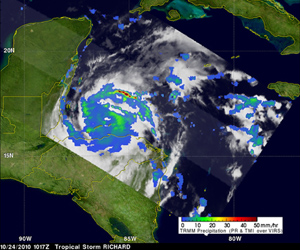 TRMM Watches Richard Dump Rain On Belize