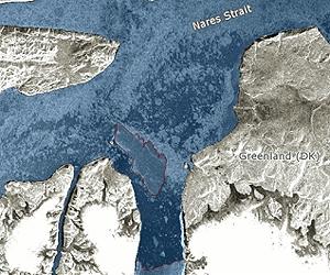 Earth From Space: Giant Iceberg Enters Nares Strait