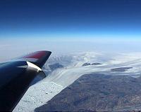 High above Greenland glaciers, NASA looks into melting ocean ice