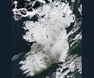 NASA's Terra Satellite Sees A Snow-Covered Ireland