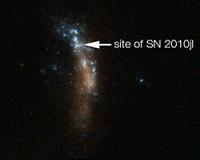 Cosmic grains of dust formed in supernova explosion