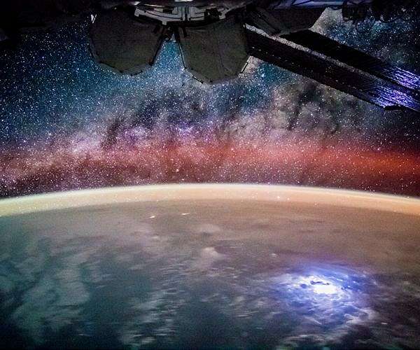 Lightning in a camera from above