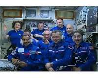 ISS hosts 9 people for first time since 2015