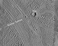 Icy moon of Jupiter, Ganymede, shows evidence of past strike-slip faulting