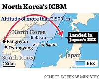 Japan unveils record defence budget against N. Korea threat
