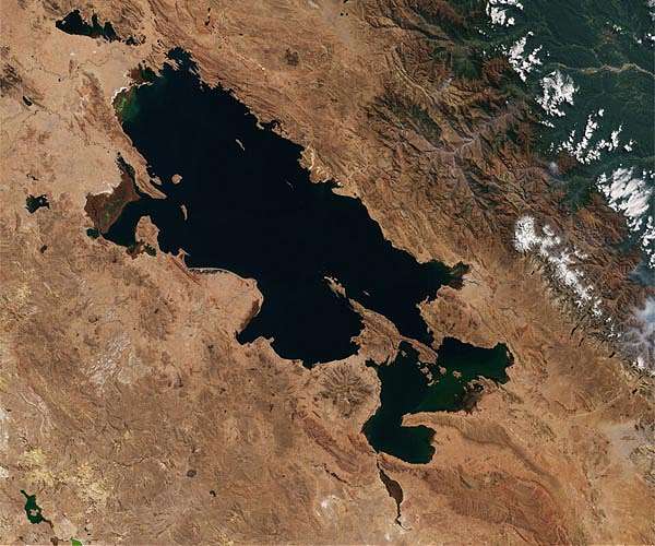 High in the Andes, Lake Titicaca's water levels fall to historic lows