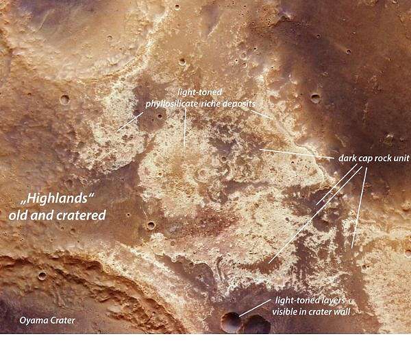 Mawrth Vallis region - the deepest clay deposits on Mars