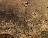 Craters, Lava Flows And Tectonic Features Near Ma'adim Vallis