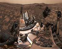 Curiosity Surveys a Mystery Under Dusty Skies