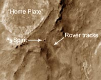 Spirit Independently Approaches And Studies A Rock