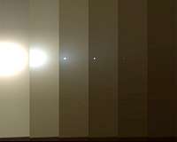Atmospheric opacity over Opportunity drops to storm-free levels