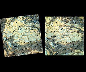 Opportunity Gets To Work On Interesting Rock
