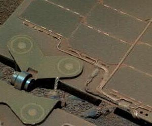 Slight Cleaning of Opportunity Mars Rover Solar Panels