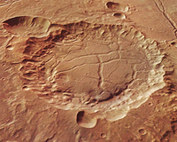 Footprints of a martian flood