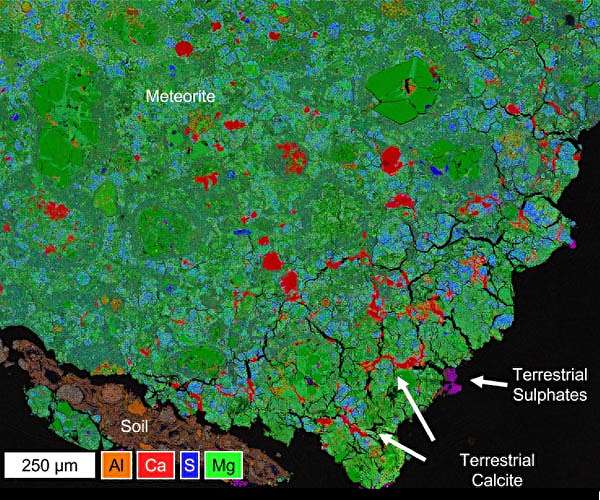 Earth's atmosphere adds a quick pinch of salt to meteorites, scientists find