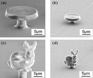 Charred micro-bunny sculpture shows promise of new material for 3-D shaping