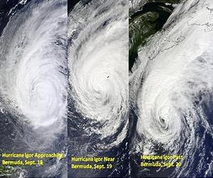NASA's MODIS And AIRS Instruments Watch Igor Changing Shape And Warming Over 3 Days