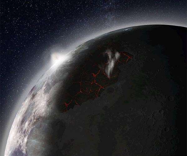 Simulations give clues to atmospheric loss from Moon's origin