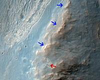 NASA Mars Orbiter Views Opportunity Rover on Ridge