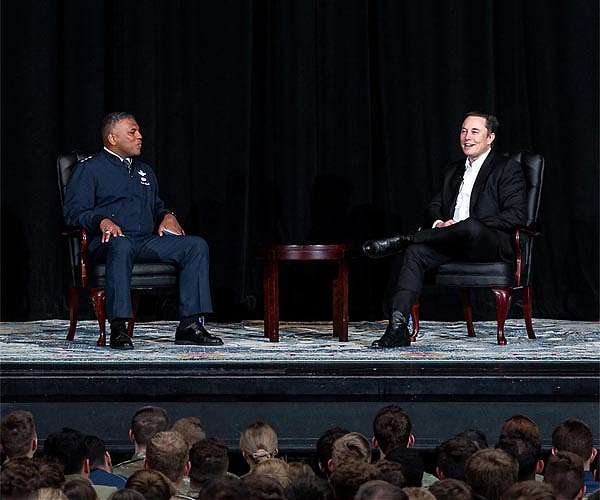 Elon Musk urges cadet researchers to keep innovating, make rocket launches 'boring'