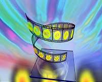 Nanoscopic golden springs change color of twisted light