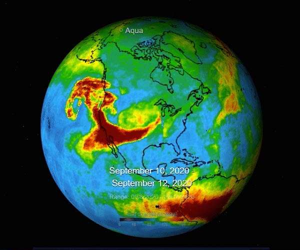 NASA monitors carbon monoxide from California wildfires