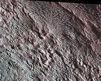 Pluto's bladed terrain in 3-D