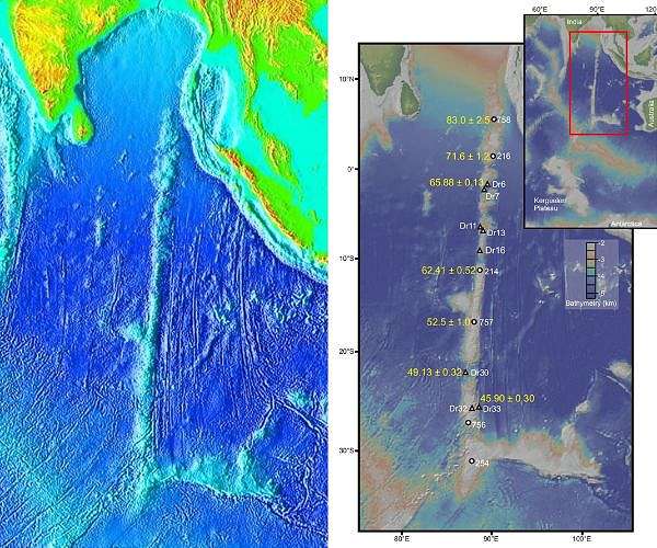 Moving hotspot formed Earth's longest straight underwater mountain chain
