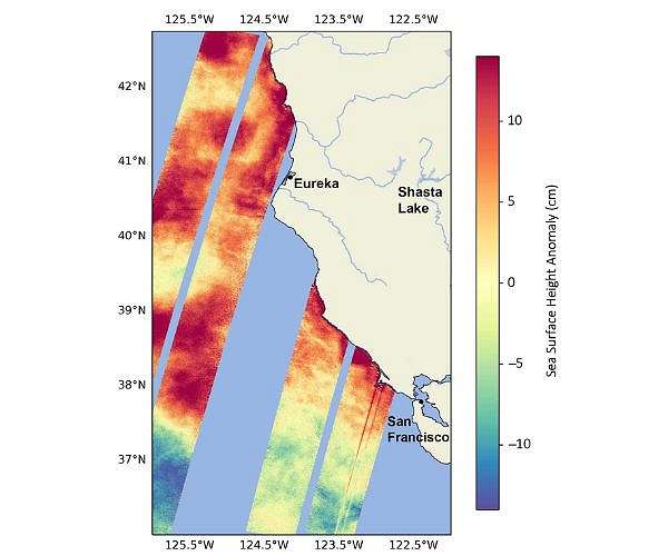 Water-watching satellite monitors warming ocean off California coast
