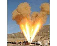 Static test qualifies crew safety launch abort motor for flight in cold conditions